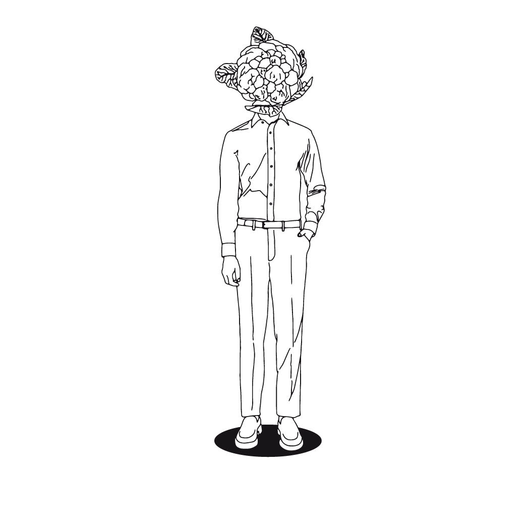 Camiseta de algodón orgánico unisex-Hidden Head Gens Cauliflower
