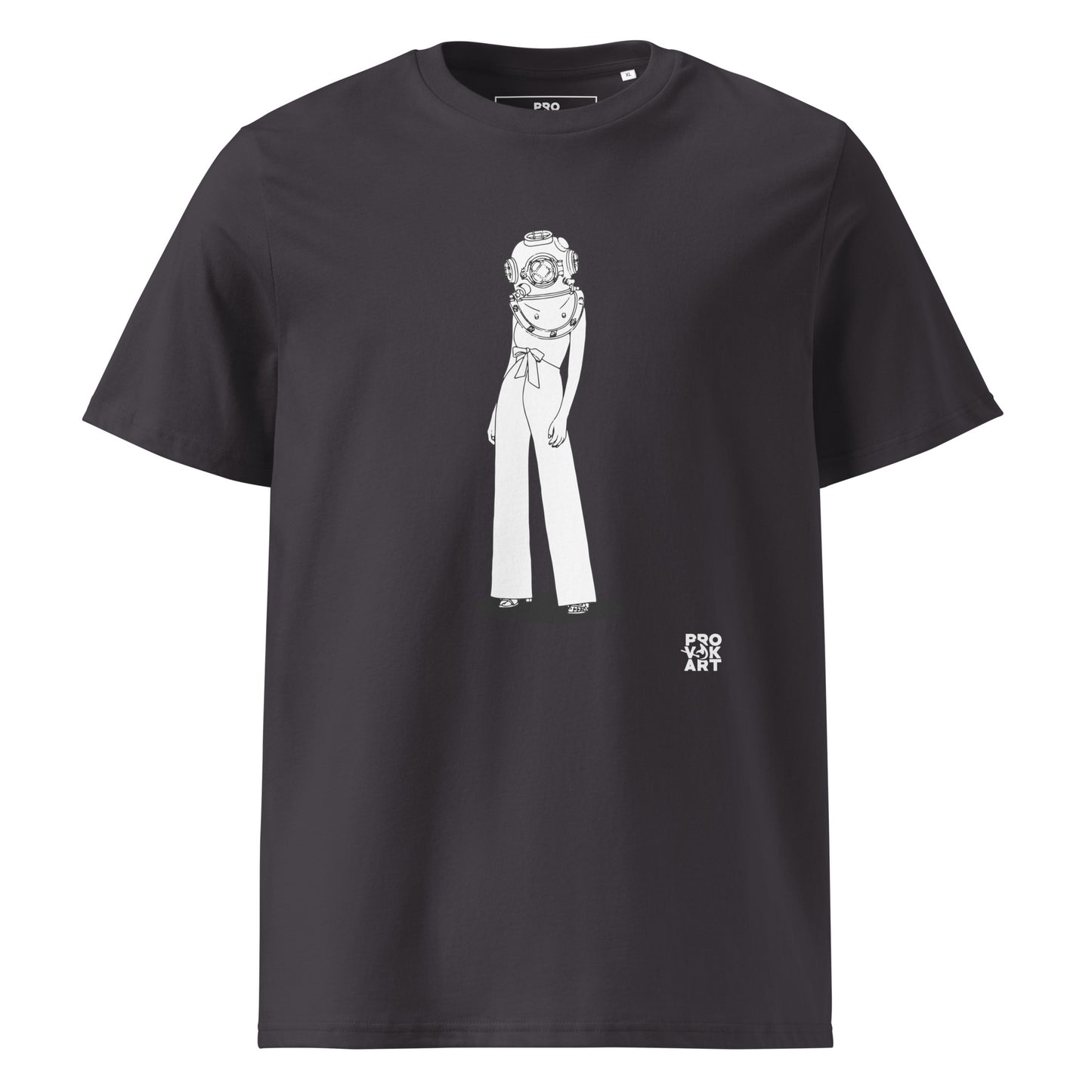 Camiseta de algodón orgánico unisex-Hidden Head Ladies Diving