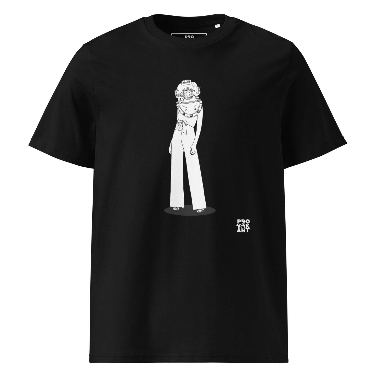 Camiseta de algodón orgánico unisex-Hidden Head Ladies Diving