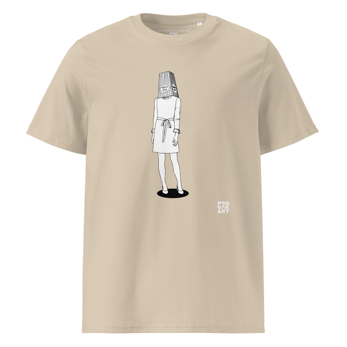 Unisex Organic Cotton T-Shirt - Hidden Head Ladies Pop Corn