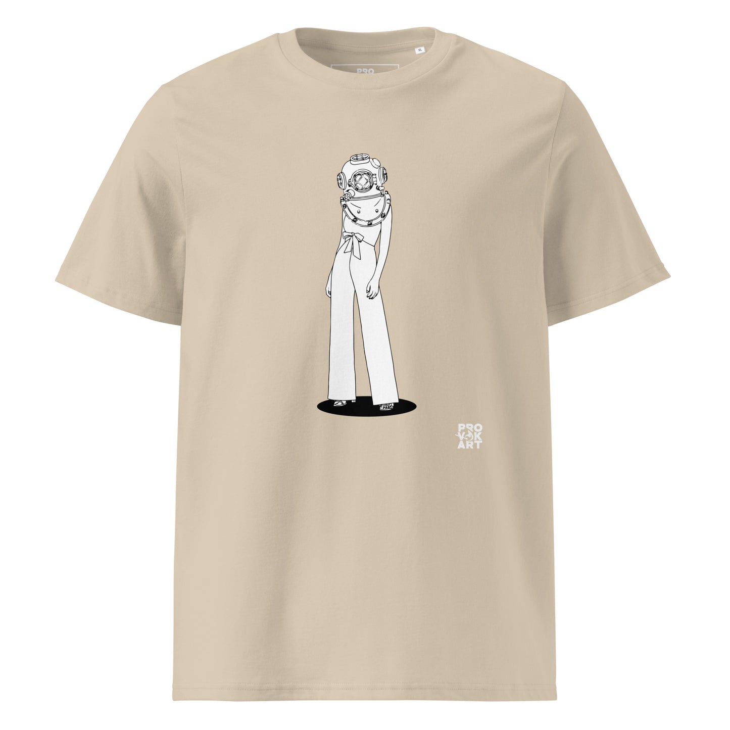 Camiseta de algodón orgánico unisex-Hidden Head Ladies Diving