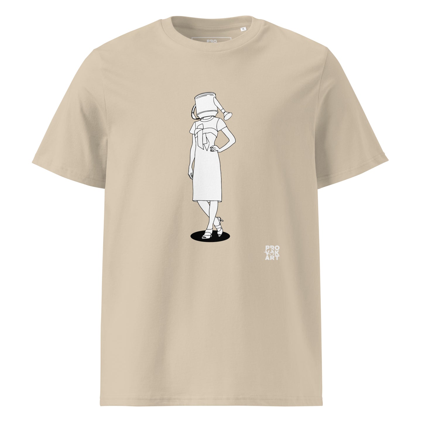 Camiseta de algodón orgánico unisex-Hidden Head Ladies Watering