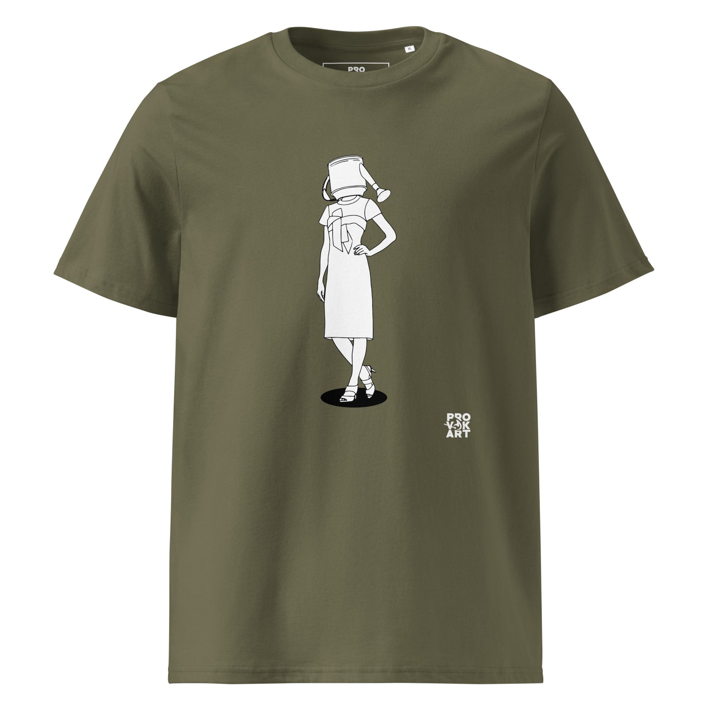 Camiseta de algodón orgánico unisex-Hidden Head Ladies Watering