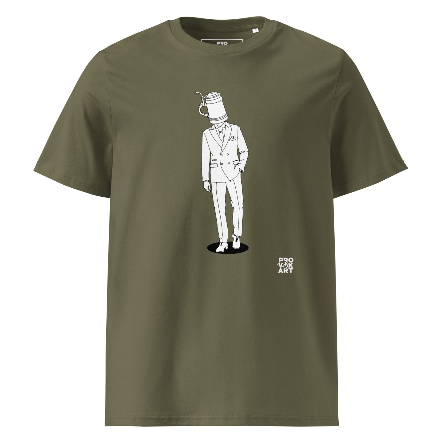 Camiseta de algodón orgánico unisex-Hidden Head Gens Beer