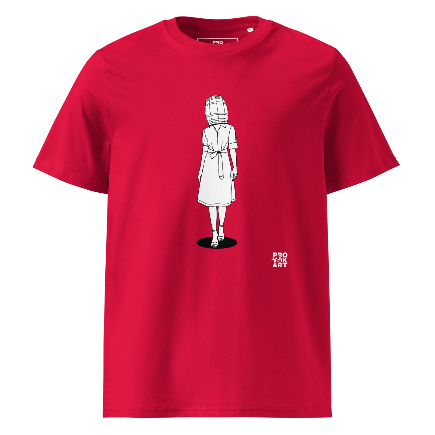 Unisex Organic Cotton T-Shirt - Hidden Head Ladies Barrel