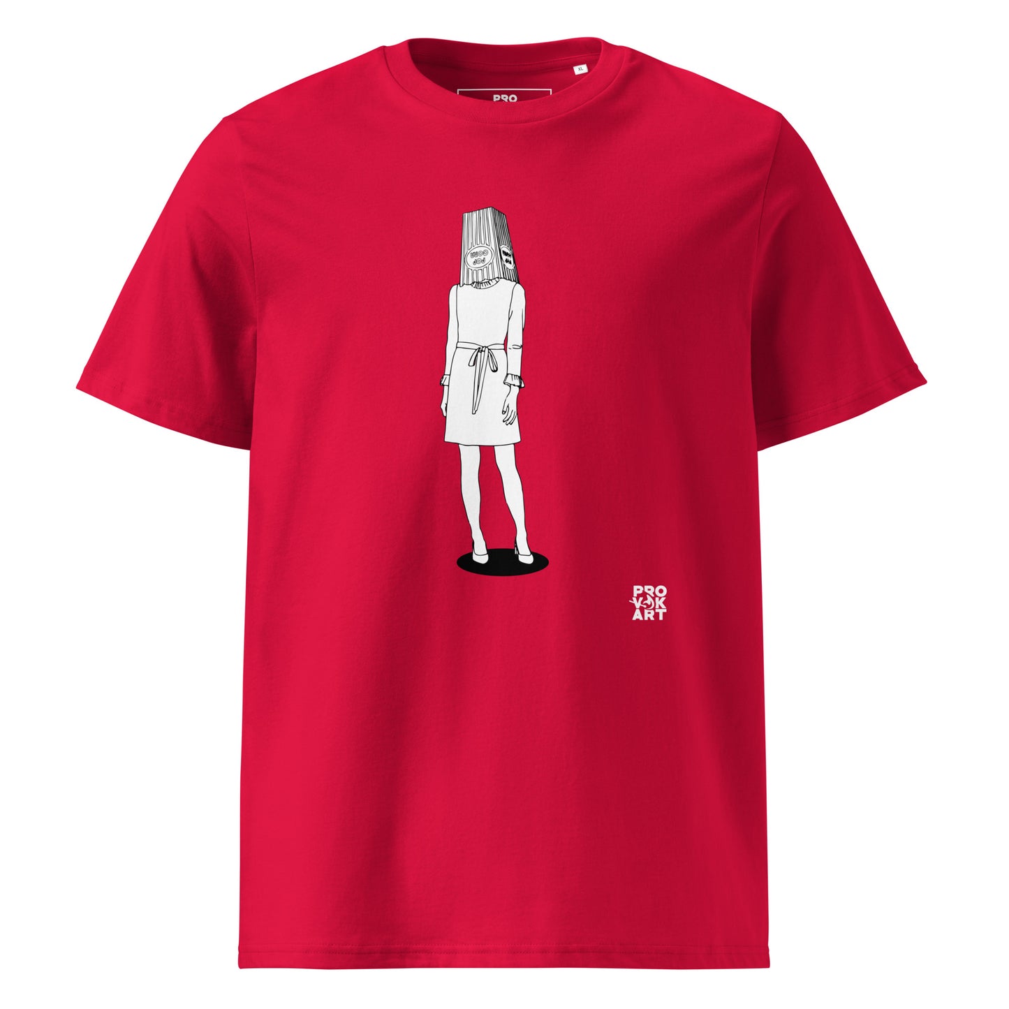 Unisex Organic Cotton T-Shirt - Hidden Head Ladies Pop Corn