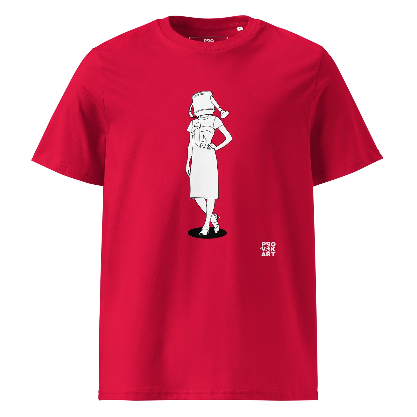 Camiseta de algodón orgánico unisex-Hidden Head Ladies Watering
