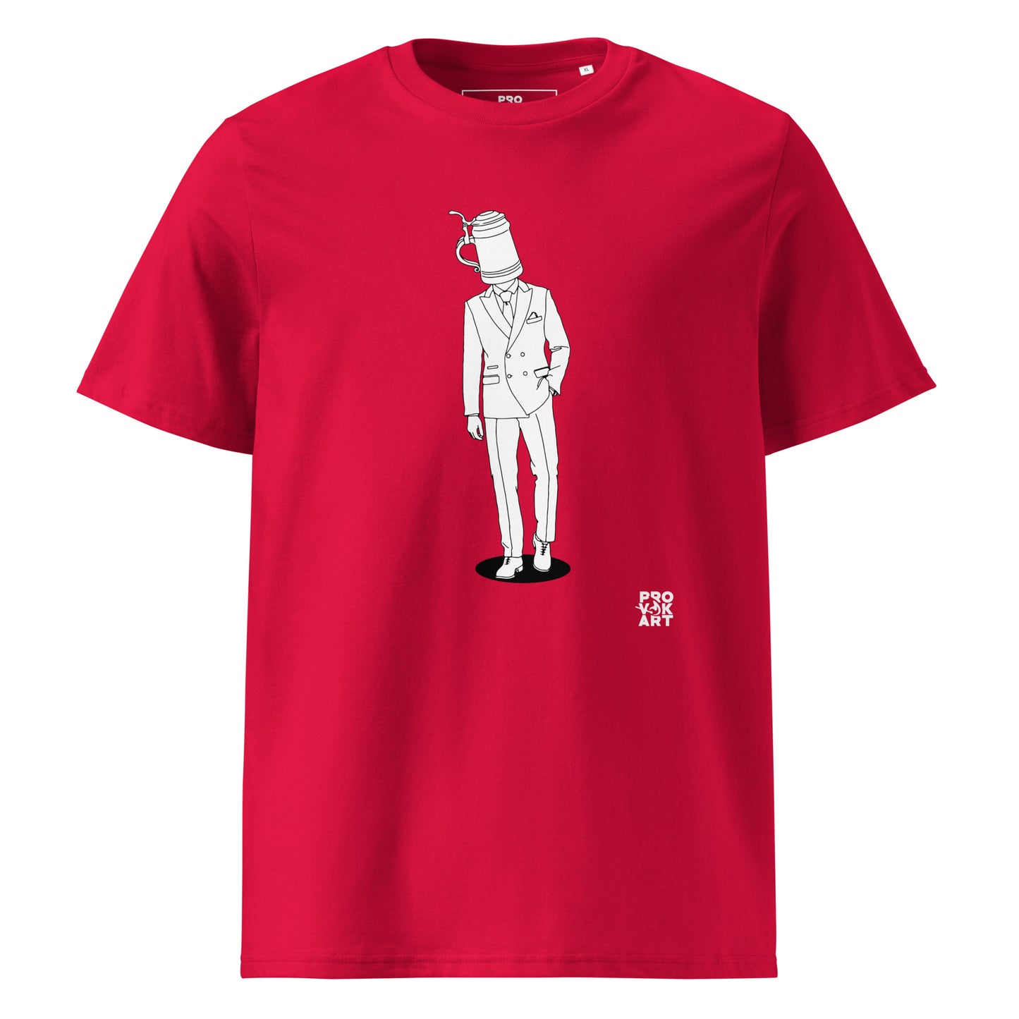 Camiseta de algodón orgánico unisex-Hidden Head Gens Beer