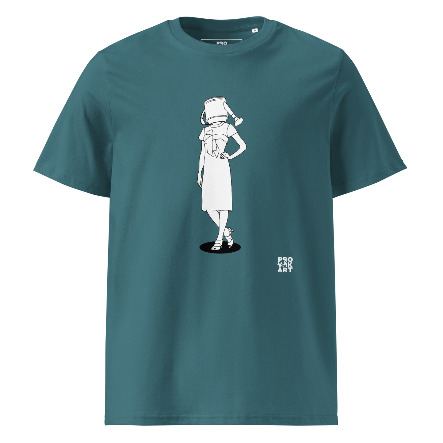 Camiseta de algodón orgánico unisex-Hidden Head Ladies Watering