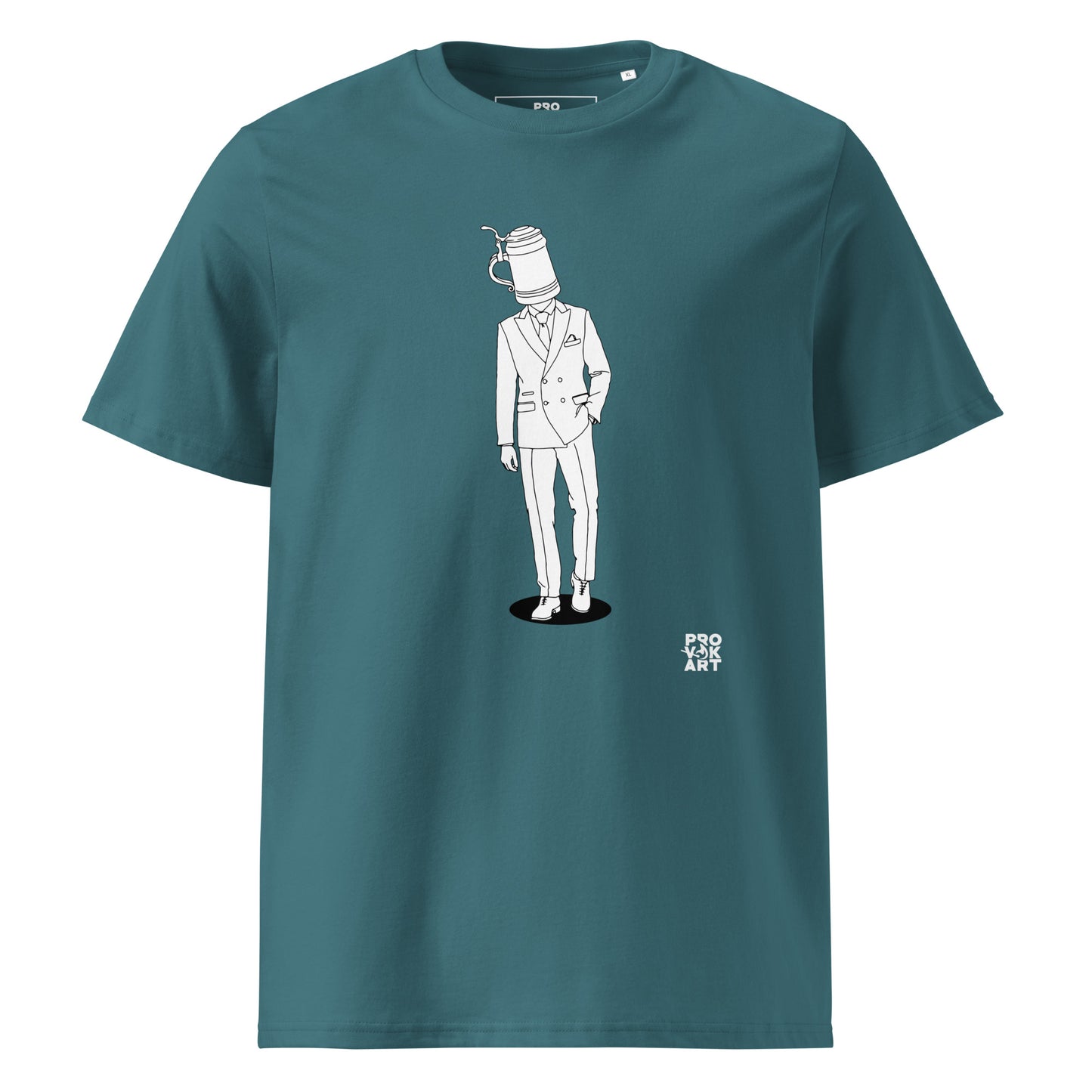 Camiseta de algodón orgánico unisex-Hidden Head Gens Beer