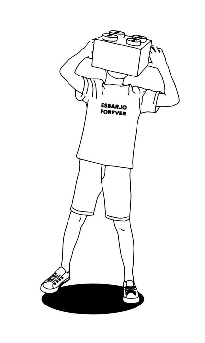 Hidden Head Kids-Esbarjo Forever Short-Sleeved T-Shirt for Boys and Girls