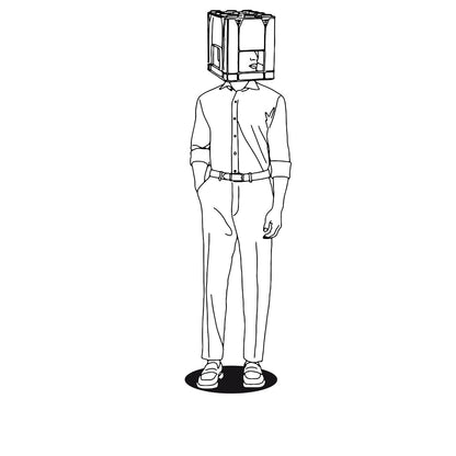 Camiseta de algodón orgánico unisex-Hidden Head Gens Bottle Crate