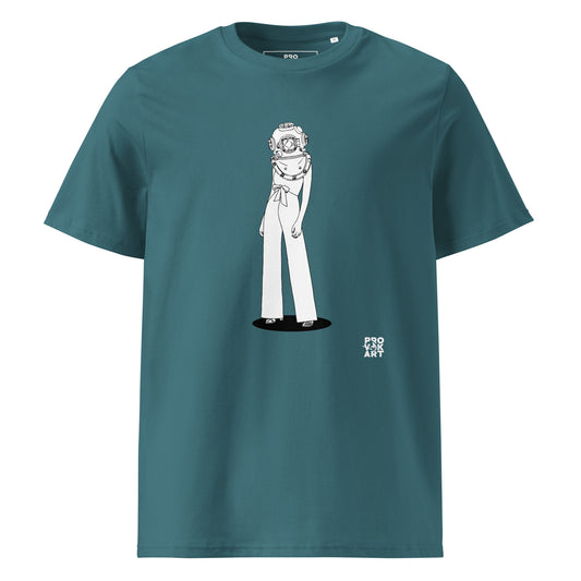 Camiseta de algodón orgánico unisex-Hidden Head Ladies Diving